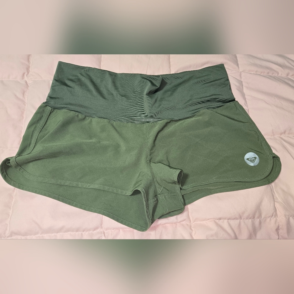 Roxy Women's Swim Endless Summer Board Shorts Olive Army Green Large L